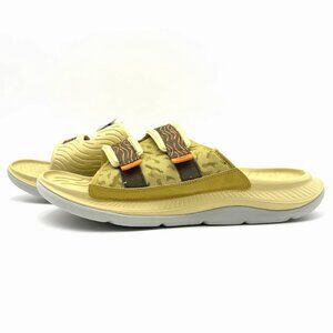 NEW Hoka One One Ora Luxe Recovery Slide Sandals Men's 14 Celery Root / Mercury